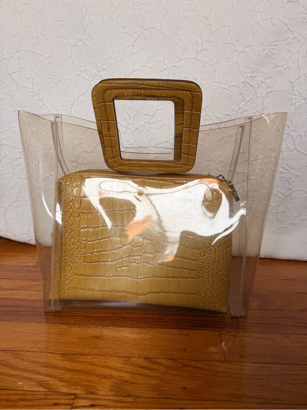 Staud Shirley Bag in Tan Croc - Picture 6 of 16